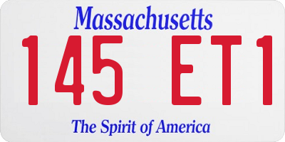 MA license plate 145ET1