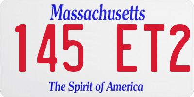 MA license plate 145ET2