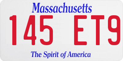 MA license plate 145ET9