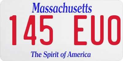 MA license plate 145EU0