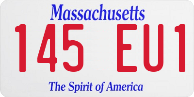MA license plate 145EU1