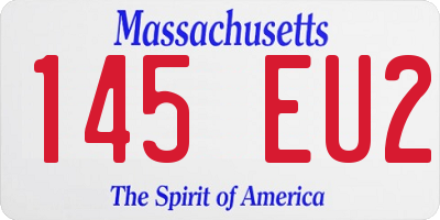 MA license plate 145EU2