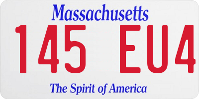MA license plate 145EU4