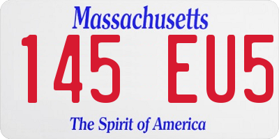 MA license plate 145EU5