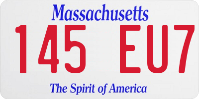 MA license plate 145EU7