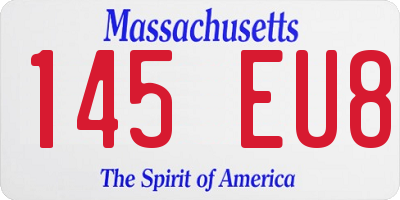 MA license plate 145EU8