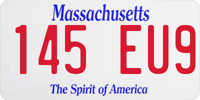 MA license plate 145EU9