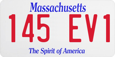 MA license plate 145EV1