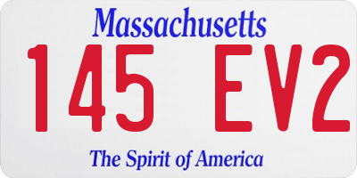 MA license plate 145EV2
