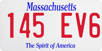 MA license plate 145EV6