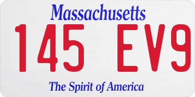 MA license plate 145EV9