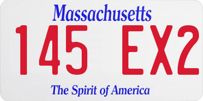 MA license plate 145EX2