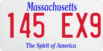 MA license plate 145EX9