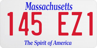 MA license plate 145EZ1