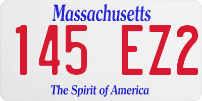 MA license plate 145EZ2