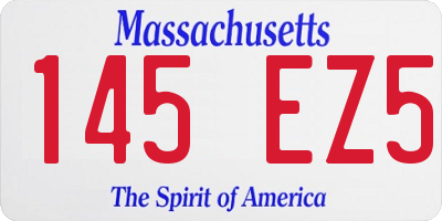MA license plate 145EZ5