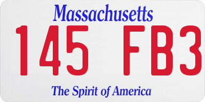 MA license plate 145FB3
