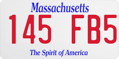 MA license plate 145FB5