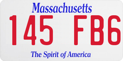 MA license plate 145FB6