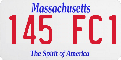 MA license plate 145FC1