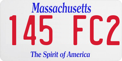 MA license plate 145FC2