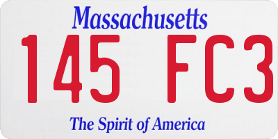 MA license plate 145FC3