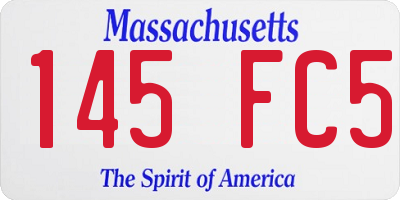 MA license plate 145FC5