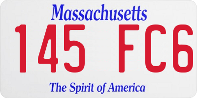 MA license plate 145FC6