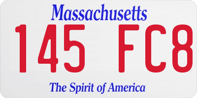 MA license plate 145FC8