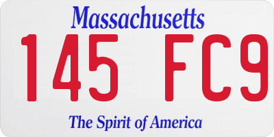 MA license plate 145FC9