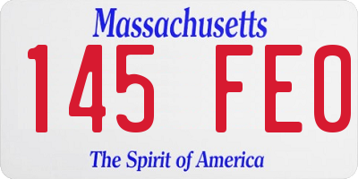 MA license plate 145FE0