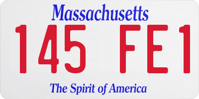 MA license plate 145FE1