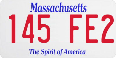 MA license plate 145FE2