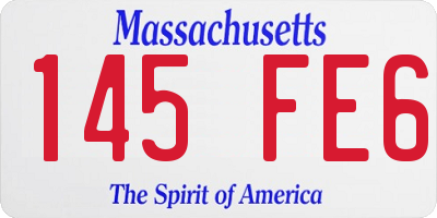 MA license plate 145FE6