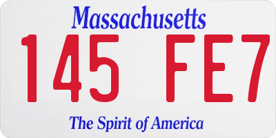 MA license plate 145FE7