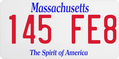 MA license plate 145FE8