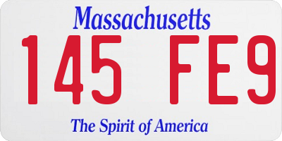 MA license plate 145FE9