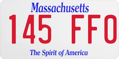 MA license plate 145FF0