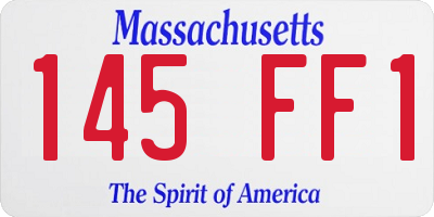 MA license plate 145FF1