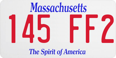 MA license plate 145FF2