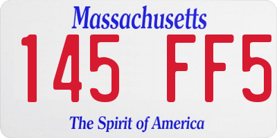 MA license plate 145FF5