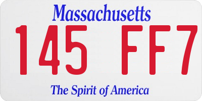 MA license plate 145FF7