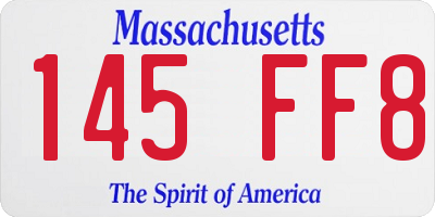 MA license plate 145FF8