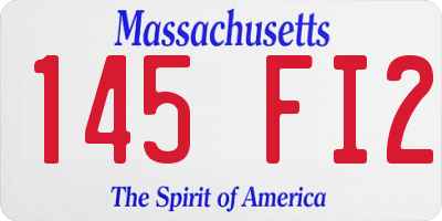 MA license plate 145FI2