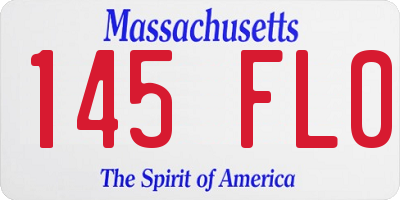 MA license plate 145FL0