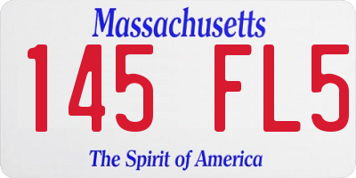 MA license plate 145FL5