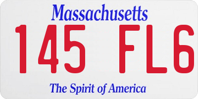 MA license plate 145FL6