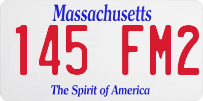 MA license plate 145FM2