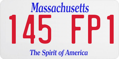 MA license plate 145FP1