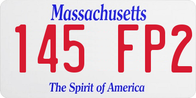 MA license plate 145FP2